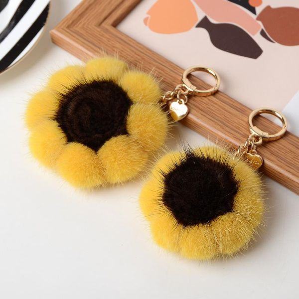 keychains real fur mink keychain sunflower pendant for women bag charm round sun flower car key ring ornaments metal accessories, Silver
keychains real fur mink keychain sunflower pendant for women bag charm round sun flower car key ring ornaments metal accessories, Silver