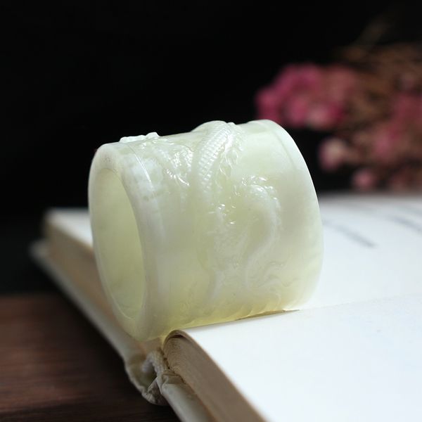 natural white jade ring, handmade dragon sculpture simple jade ring, men party wedding jewelry gift rings for men, Silver
natural white jade ring, handmade dragon sculpture simple jade ring, men party wedding jewelry gift rings for men, Silver