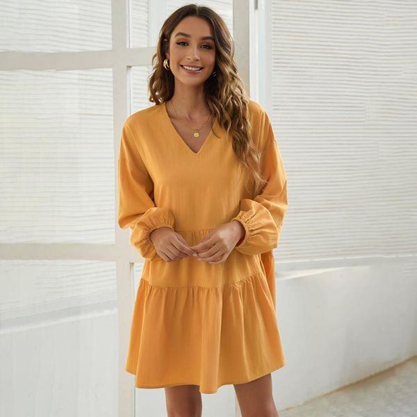 casual dresses women puff sleeve ruffles mini dress 2021 spring autumn loose simple v-neck patchwork white ladies party vestidos, Black;gray
casual dresses women puff sleeve ruffles mini dress 2021 spring autumn loose simple v-neck patchwork white ladies party vestidos, Black;gray