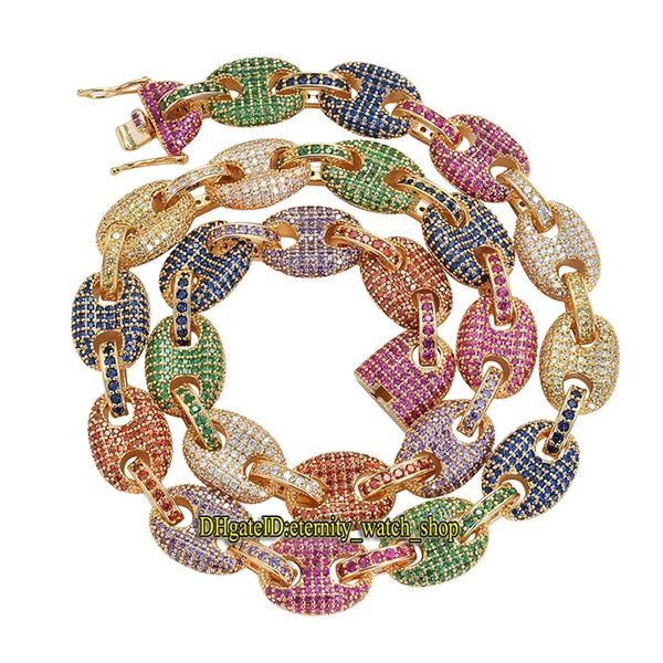 eternityhip-hop color zircon pig nose necklace mens cz diamond inlaid necklace coffee bean necklace five-color rainbow diamond button chain, Black
eternityhip-hop color zircon pig nose necklace mens cz diamond inlaid necklace coffee bean necklace five-color rainbow diamond button chain, Black
