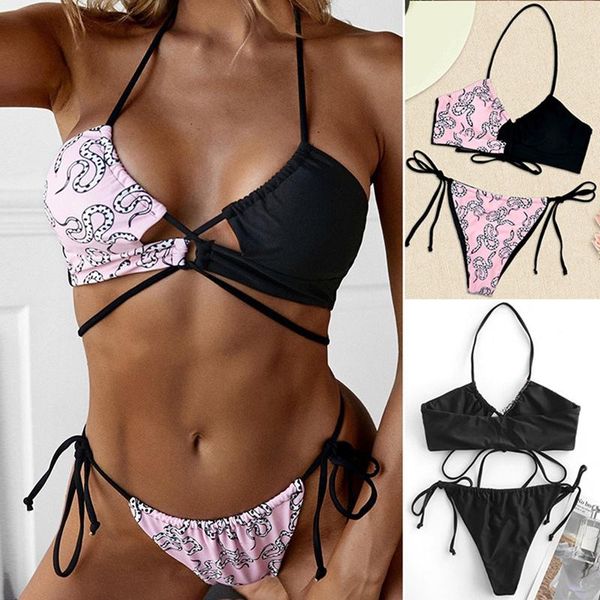 women's swimwear kf-women's fashion bikini split 2-piece halter bandage print swimsuit suit black, White;black
women's swimwear kf-women's fashion bikini split 2-piece halter bandage print swimsuit suit black, White;black
