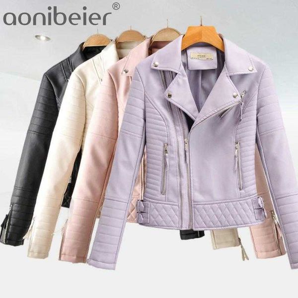 spring autumn black outerwear women long sleeve solid slim zipper casual biker jackets fashion ladies leather coat 210604
spring autumn black outerwear women long sleeve solid slim zipper casual biker jackets fashion ladies leather coat 210604