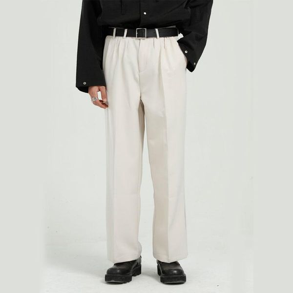 men solid color loose casual straight wide leg suit pant male retro fashion streetwear hip hop suit trousers, Black
men solid color loose casual straight wide leg suit pant male retro fashion streetwear hip hop suit trousers, Black