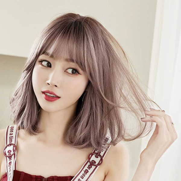 wig female short pear flower head shoulder length set natural ffy clavicular curling hair button, Black
wig female short pear flower head shoulder length set natural ffy clavicular curling hair button, Black