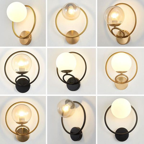 wall lamp nordic bedroom e27 led black gold circle metal scones glass globe indoor lighting lamparas
wall lamp nordic bedroom e27 led black gold circle metal scones glass globe indoor lighting lamparas