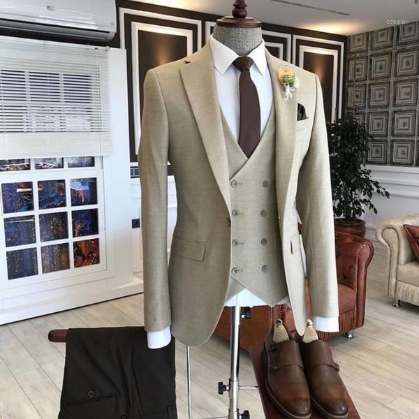 men's suits & blazers 2021 beige men 3 pieces man jacket terno slim costume homme formal groomsmen groom tuxedos wedding for, White;black
men's suits & blazers 2021 beige men 3 pieces man jacket terno slim costume homme formal groomsmen groom tuxedos wedding for, White;black