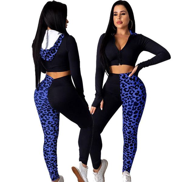 women's tracksuits european and american foreign trade selling tight long sleeve hat cardigan leopard pattern splicing leisure sports s, Gray
women's tracksuits european and american foreign trade selling tight long sleeve hat cardigan leopard pattern splicing leisure sports s, Gray