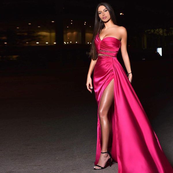 2022 evening dress one shoulder arabic prom dresses high split formal party gown custom vestido de fiesta robe de soiree, Black
2022 evening dress one shoulder arabic prom dresses high split formal party gown custom vestido de fiesta robe de soiree, Black