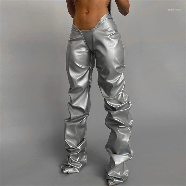 women's pants & capris solid faux pu leather shiny women hipster high street irregular shape folds clothing elastic waist female street, Black;white
women's pants & capris solid faux pu leather shiny women hipster high street irregular shape folds clothing elastic waist female street, Black;white