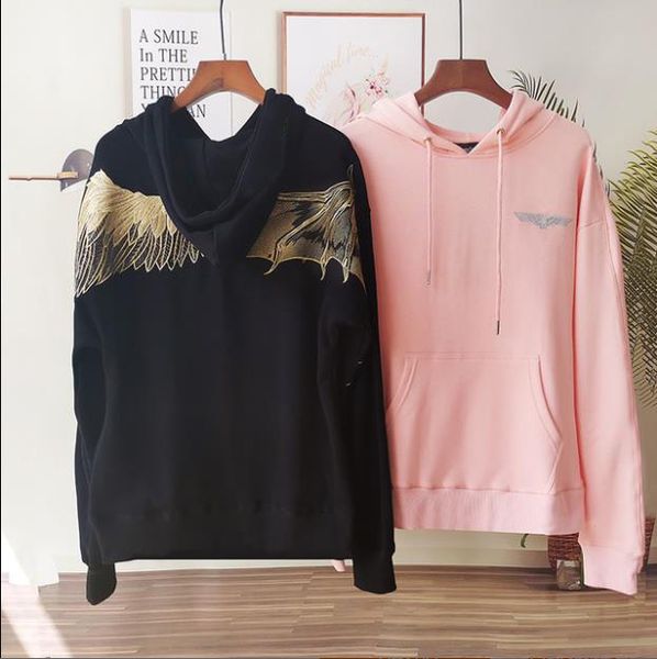 20 new european and american flying eagle trend fashion embroidery angel devil sweater men and women loose hooded couple sweater, Black
20 new european and american flying eagle trend fashion embroidery angel devil sweater men and women loose hooded couple sweater, Black