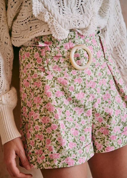 women's shorts floral print high-waist curled straight with slash loose casual short pants 2021 summer female bottoms, White;black
women's shorts floral print high-waist curled straight with slash loose casual short pants 2021 summer female bottoms, White;black