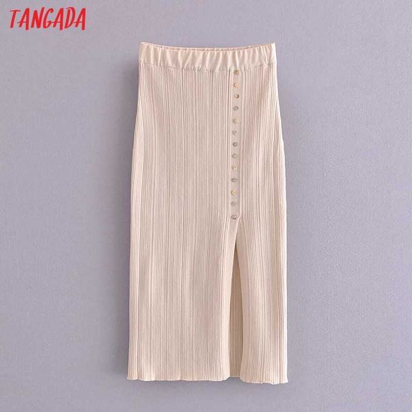 tangada women beige knit midi skirt faldas mujer vintage side buttons office ladies elegant chic mid calf skirts sw40 210609, Black
tangada women beige knit midi skirt faldas mujer vintage side buttons office ladies elegant chic mid calf skirts sw40 210609, Black