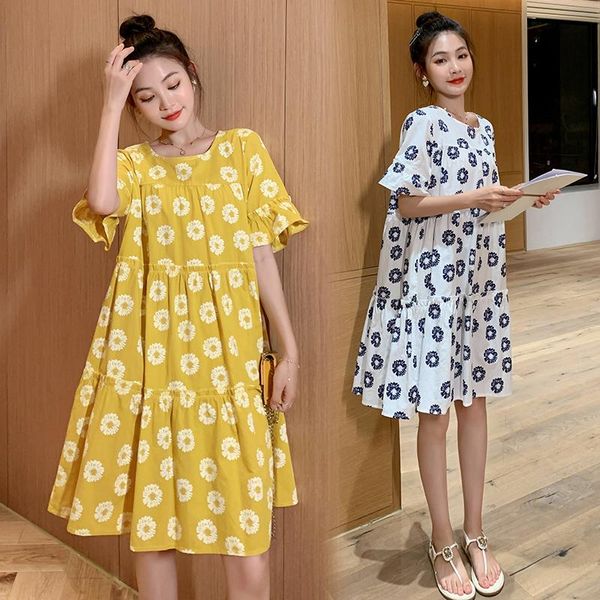 maternity dresses 6655# dress o neck cotton and linen floral stylish pregnant women mom, White
maternity dresses 6655# dress o neck cotton and linen floral stylish pregnant women mom, White