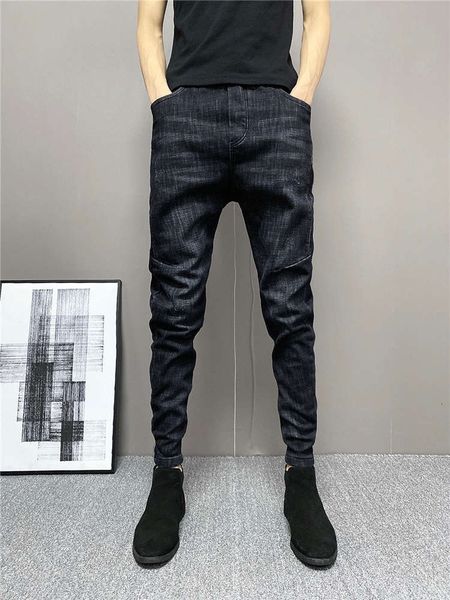 spring and autumn jeans men's plush slim pants versatile youth casual thickened medium waist black harlan leggings, Blue
spring and autumn jeans men's plush slim pants versatile youth casual thickened medium waist black harlan leggings, Blue