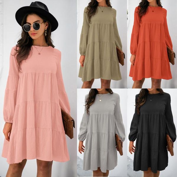 casual dresses full cotton autumn dress for women in 2021 full-seam big swing o collar long sleeve, Black;gray
casual dresses full cotton autumn dress for women in 2021 full-seam big swing o collar long sleeve, Black;gray