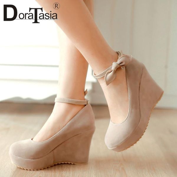 dress shoes doratasia fashion ladies wedges high heels pumps flock platform bowknot women concise party office woman, Black
dress shoes doratasia fashion ladies wedges high heels pumps flock platform bowknot women concise party office woman, Black