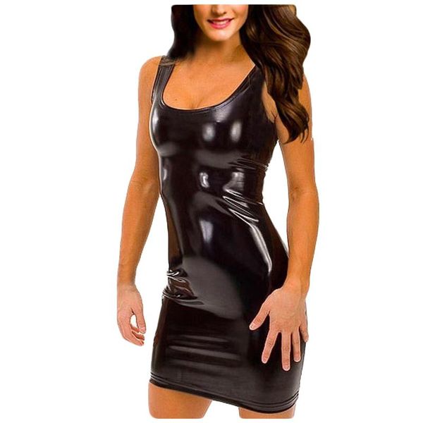 casual dresses punk womens o-neck solid colors sleeveless pu leather sheath bodycon party club mini dress nightdress cosplay vestidos#p, Black;gray
casual dresses punk womens o-neck solid colors sleeveless pu leather sheath bodycon party club mini dress nightdress cosplay vestidos#p, Black;gray