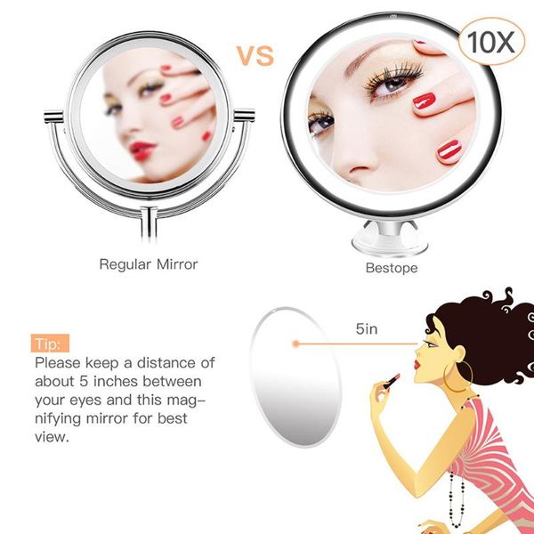 compact mirrors makeup mirror with light led portable usb rechargeable foldable wall mount deskring 10 x for beauty salon household
compact mirrors makeup mirror with light led portable usb rechargeable foldable wall mount deskring 10 x for beauty salon household