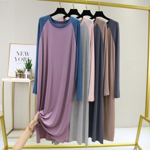 casual dresses solid women dress loose patchwork pink long sleeve spring autumn basic maxi female clothing 121658wla, Black;gray
casual dresses solid women dress loose patchwork pink long sleeve spring autumn basic maxi female clothing 121658wla, Black;gray