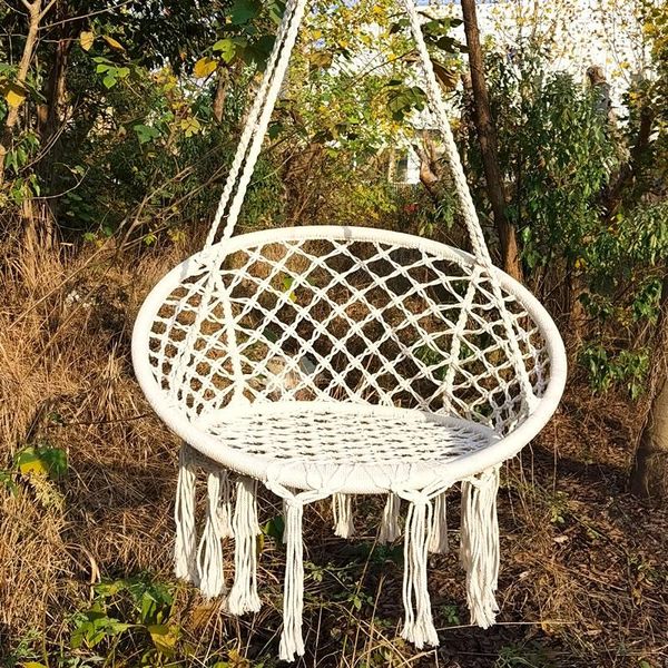 choice products handwoven cotton macrame hammock hanging chair swing for indoor & outdoor use w/backrest - beige
choice products handwoven cotton macrame hammock hanging chair swing for indoor & outdoor use w/backrest - beige