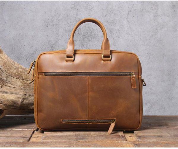 briefcases vintage natural genuine leather men's briefcase luxury laphandbag work shoulder messenger bag
briefcases vintage natural genuine leather men's briefcase luxury laphandbag work shoulder messenger bag