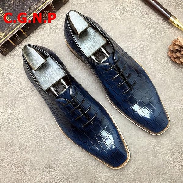 dress shoes c.g.n.p men genuine leather crocodile pattern oxford blue patent formal mens party wedding, Black
dress shoes c.g.n.p men genuine leather crocodile pattern oxford blue patent formal mens party wedding, Black