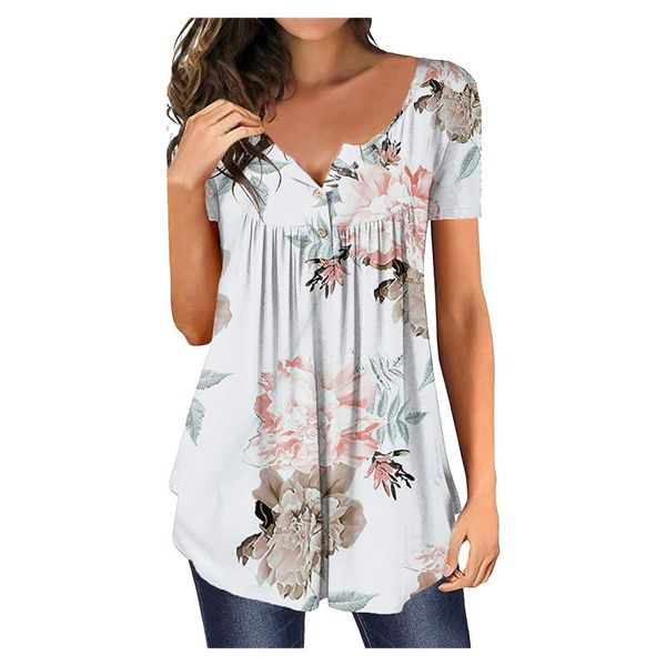 women's blouses & shirts blouse button printed casual loose plus size vintage blouses o-neck cotton tunic shirt leisure pullover, White
women's blouses & shirts blouse button printed casual loose plus size vintage blouses o-neck cotton tunic shirt leisure pullover, White