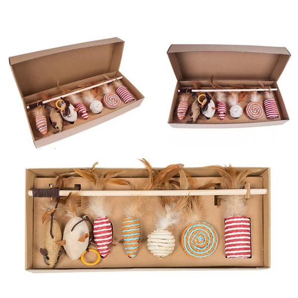 cat toys 7pcs ball pet toy set feather teaser wand catnip katten sisal speelgoed yuko box
cat toys 7pcs ball pet toy set feather teaser wand catnip katten sisal speelgoed yuko box