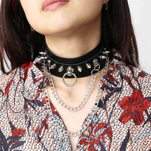 goth gothic necklace metal big o-round punk leather choker necklace party hip hop rock spike rivet choker jewelry, Golden;silver
goth gothic necklace metal big o-round punk leather choker necklace party hip hop rock spike rivet choker jewelry, Golden;silver