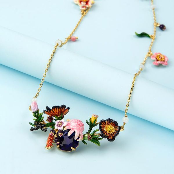 chains fashion long hand painted enamel glaze flower pendant necklace female sweater chain sautoir support mixed batch, Silver
chains fashion long hand painted enamel glaze flower pendant necklace female sweater chain sautoir support mixed batch, Silver