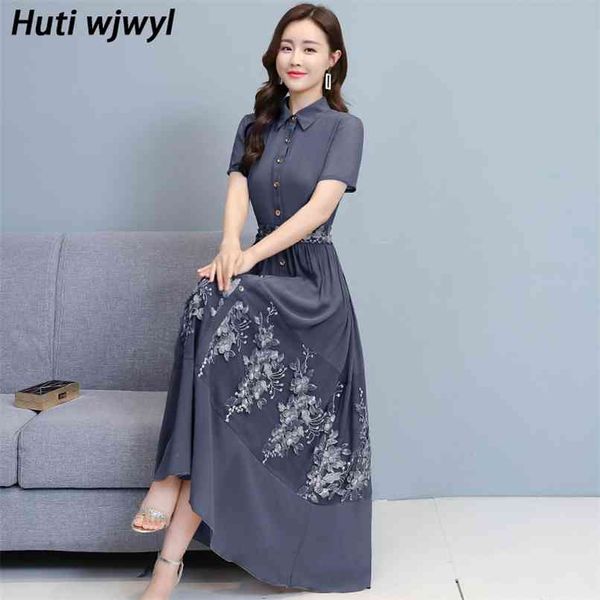 summer plus size vintage maxi dress women elegant party casual black midi vestido bodycon lace embroidery floral 210528, Black;gray
summer plus size vintage maxi dress women elegant party casual black midi vestido bodycon lace embroidery floral 210528, Black;gray