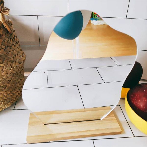 mirrors makeup mirror irregular acrylic decorative with wooden base home bedroom ornament
mirrors makeup mirror irregular acrylic decorative with wooden base home bedroom ornament