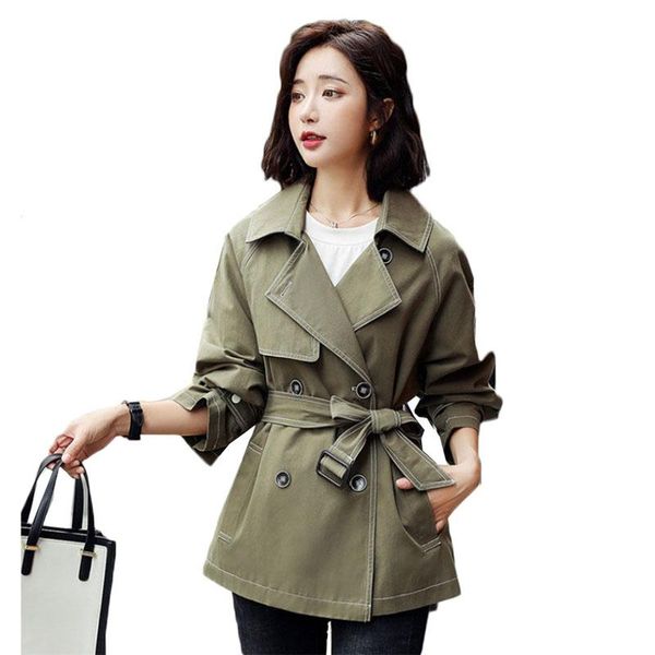 women's trench coats windbreaker 2021 autumn korean loose casual jacket british style belt all-match student coat 3xl h101, Tan;black
women's trench coats windbreaker 2021 autumn korean loose casual jacket british style belt all-match student coat 3xl h101, Tan;black