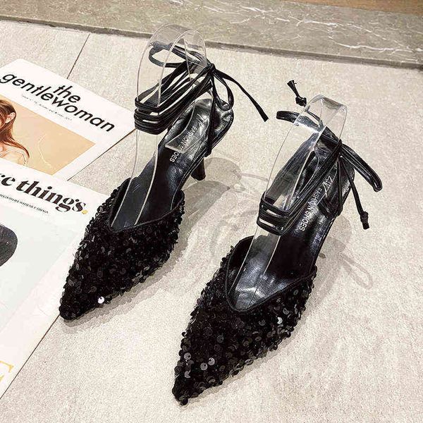 sandels ladies thin high heels glitter sandals party pumps pointed toe women s fashion shoes new 220303, Black
sandels ladies thin high heels glitter sandals party pumps pointed toe women s fashion shoes new 220303, Black