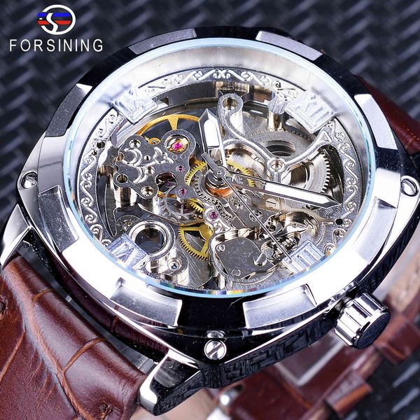 refining new sier skeleton clock brown real leather waterproof automatic self-curdling watches for men relojes hombre, Slivery;brown
refining new sier skeleton clock brown real leather waterproof automatic self-curdling watches for men relojes hombre, Slivery;brown