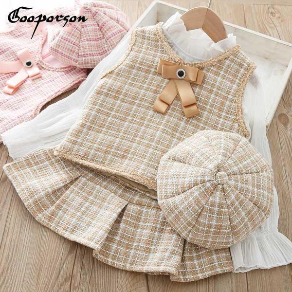 clothing sets 2021 fall clothes set baby girls 3 pcs suit waistcoat pleated skirt & berets hat girl's set1, White
clothing sets 2021 fall clothes set baby girls 3 pcs suit waistcoat pleated skirt & berets hat girl's set1, White