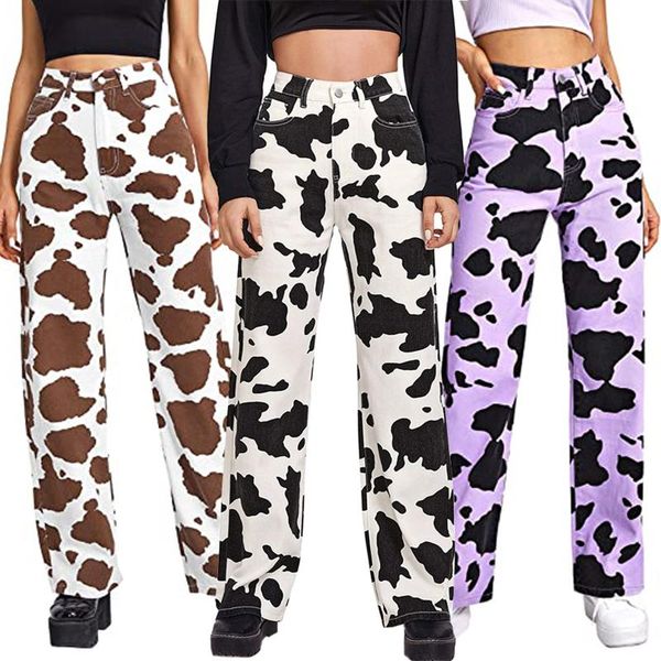 women's pants & capris 2021 summer vintage denim women long trousers cowboy loose streetwear cow print pocket high waist, Black;white
women's pants & capris 2021 summer vintage denim women long trousers cowboy loose streetwear cow print pocket high waist, Black;white