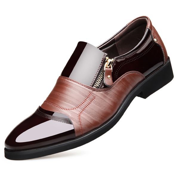 men patent leather shoes for men 2021 spring zip pointed toe casual business formal men shoes wedding party dress shoes, Black
men patent leather shoes for men 2021 spring zip pointed toe casual business formal men shoes wedding party dress shoes, Black