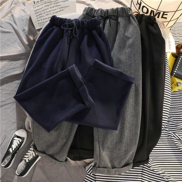 winter warm pants women korean style wide leg pants plus size woolen pants jokers black oversized trousers women, Black;white
winter warm pants women korean style wide leg pants plus size woolen pants jokers black oversized trousers women, Black;white