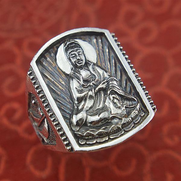 cluster rings s999 pure silver jewelry ethnic style retro guanyin bodhisattva evil spirits and good luck man ring valentine's day gift, Golden;silver
cluster rings s999 pure silver jewelry ethnic style retro guanyin bodhisattva evil spirits and good luck man ring valentine's day gift, Golden;silver