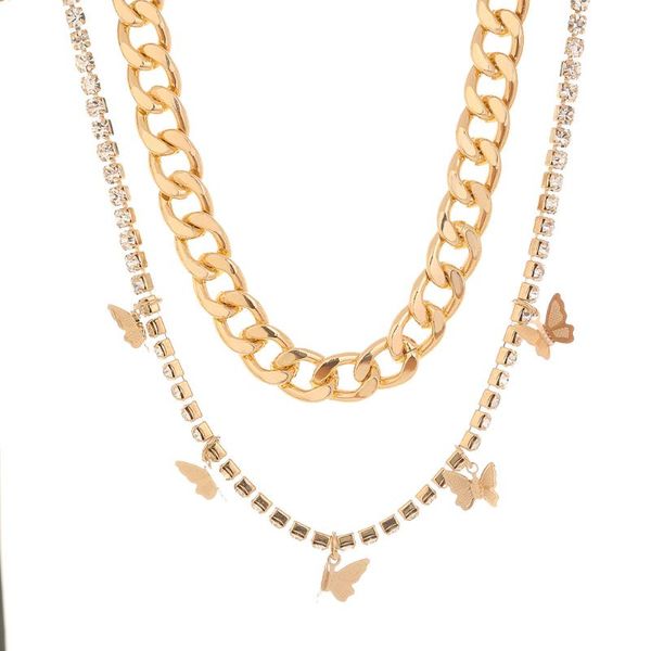 chokers 2pc/setretro portrait exaggerated thick chain necklace double layer hip hop rhinestones short clavicle accessories, Golden;silver
chokers 2pc/setretro portrait exaggerated thick chain necklace double layer hip hop rhinestones short clavicle accessories, Golden;silver