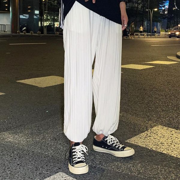 summer drape casual pants men korean casual fashion loose fold straight-leg pants harajuku streetwear hip-hop ankle-length, Black
summer drape casual pants men korean casual fashion loose fold straight-leg pants harajuku streetwear hip-hop ankle-length, Black