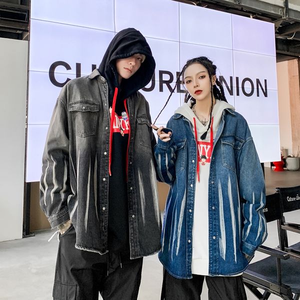 2021 new gradiente desgastado streetwear jeans homem e mulher harajuku lavado retro oversize denim jaqueta bluso solto casual bombardeiro ca, Black;brown
2021 new gradiente desgastado streetwear jeans homem e mulher harajuku lavado retro oversize denim jaqueta bluso solto casual bombardeiro ca, Black;brown