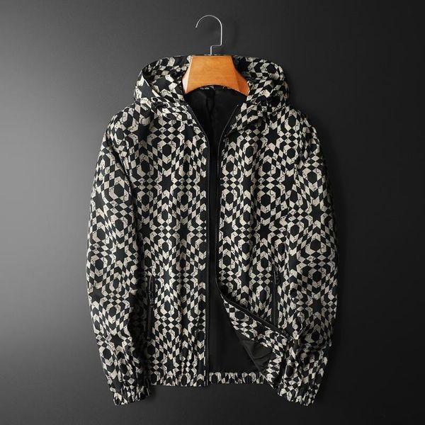 men's jackets 2021 aautum diamond lattice bomber hooded jacket men casual slim business coats social outerwear windbreaker male clothi, Black;brown
men's jackets 2021 aautum diamond lattice bomber hooded jacket men casual slim business coats social outerwear windbreaker male clothi, Black;brown