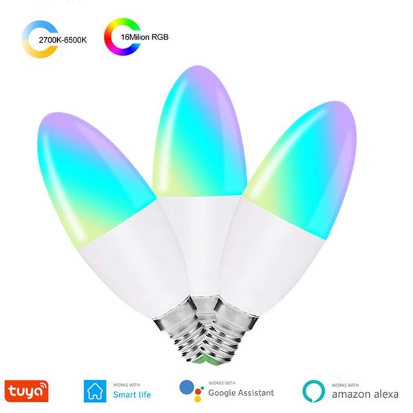 bulbs tuya e14 wifi smart light bulb rgb+w+c dimmable led lamp timer voice control magic 6w work with alexa echo google home
bulbs tuya e14 wifi smart light bulb rgb+w+c dimmable led lamp timer voice control magic 6w work with alexa echo google home