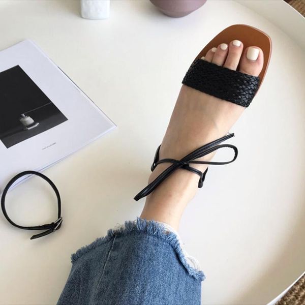 sandals women harajuku shoes ladies and slingback summer 2021 female woman, Black