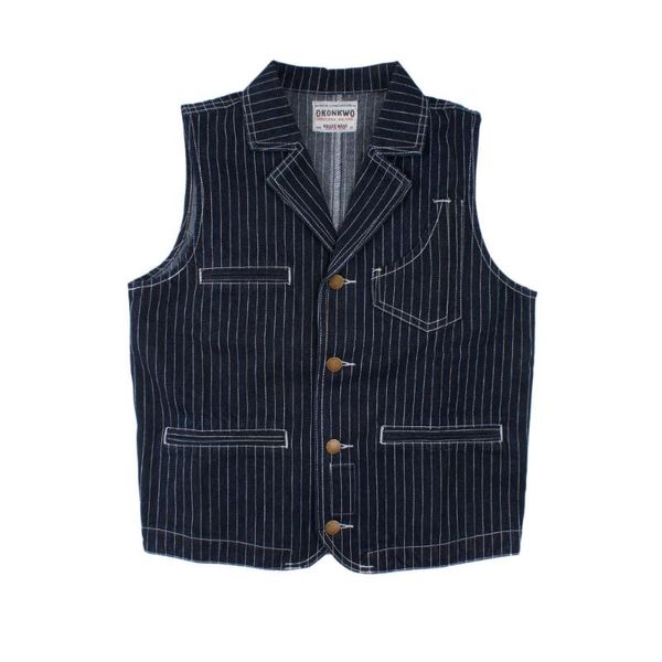 men' tank retro striped denim vest men lapel bodycon multi-pocket tooling casual fashion streetwear hunting cardigan four seasons, White;black
men' tank retro striped denim vest men lapel bodycon multi-pocket tooling casual fashion streetwear hunting cardigan four seasons, White;black