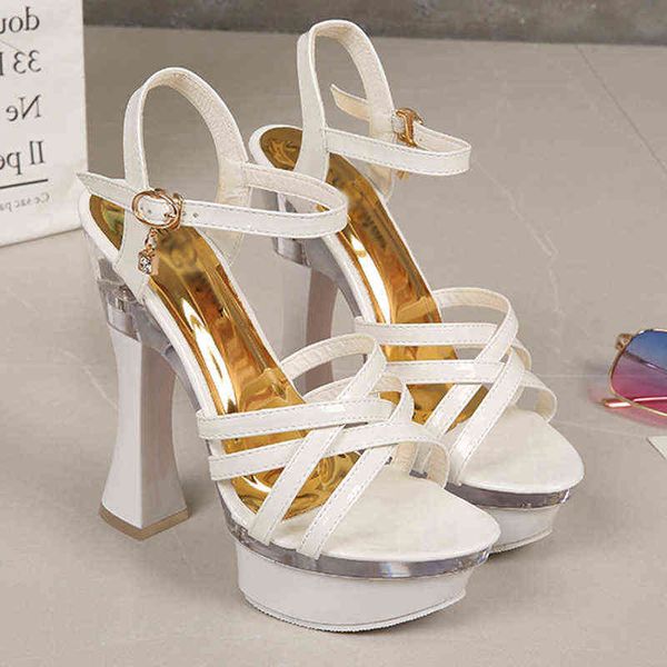 white sandals big size 34-43 14cm high heel stiletto platform sandals fashion women shoes summer 220309, Black
white sandals big size 34-43 14cm high heel stiletto platform sandals fashion women shoes summer 220309, Black