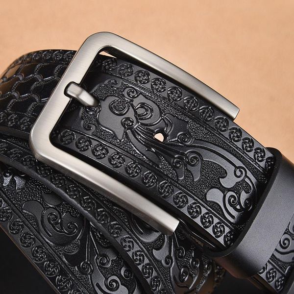 belts embossed men's belt jeans luxury genuine leather men waist trouser male designer pin buckle retro, Black;brown
belts embossed men's belt jeans luxury genuine leather men waist trouser male designer pin buckle retro, Black;brown
