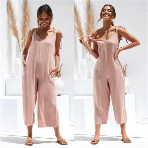 summer casual clothes loose linen womens jumpsuits cotton sleeveless backless playsuit trousers overalls, Black;white
summer casual clothes loose linen womens jumpsuits cotton sleeveless backless playsuit trousers overalls, Black;white
